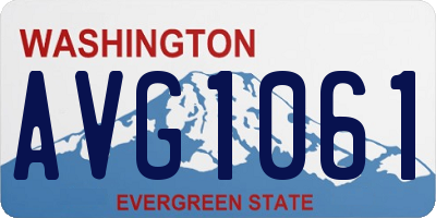 WA license plate AVG1061