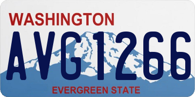 WA license plate AVG1266