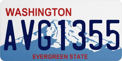 WA license plate AVG1355
