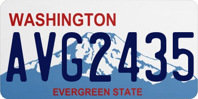 WA license plate AVG2435
