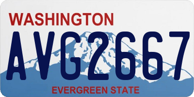 WA license plate AVG2667