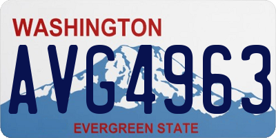 WA license plate AVG4963
