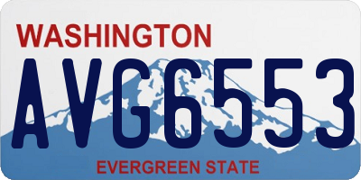 WA license plate AVG6553
