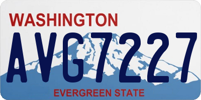 WA license plate AVG7227