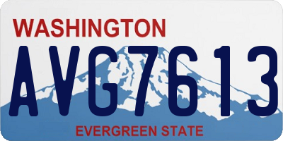 WA license plate AVG7613