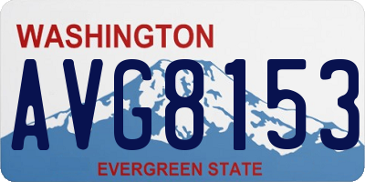 WA license plate AVG8153