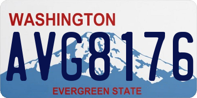 WA license plate AVG8176