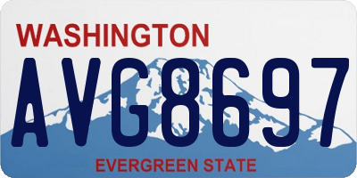 WA license plate AVG8697