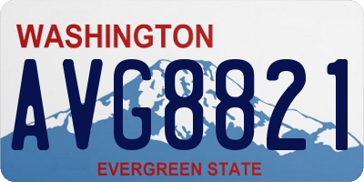 WA license plate AVG8821