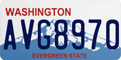 WA license plate AVG8970