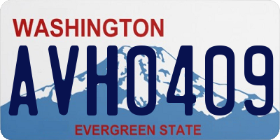 WA license plate AVH0409