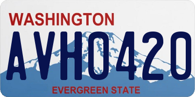 WA license plate AVH0420