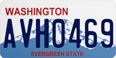 WA license plate AVH0469