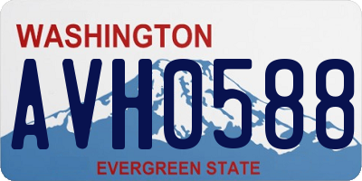 WA license plate AVH0588