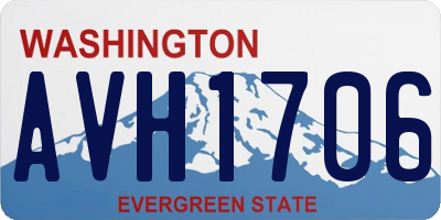 WA license plate AVH1706