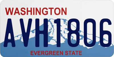 WA license plate AVH1806