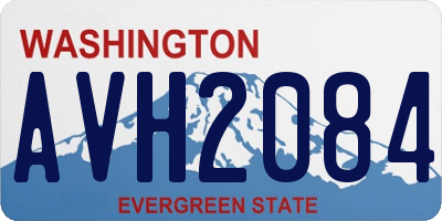 WA license plate AVH2084