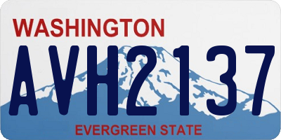 WA license plate AVH2137
