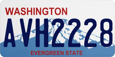 WA license plate AVH2228