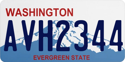 WA license plate AVH2344
