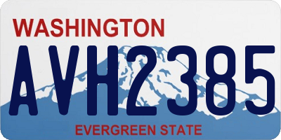 WA license plate AVH2385