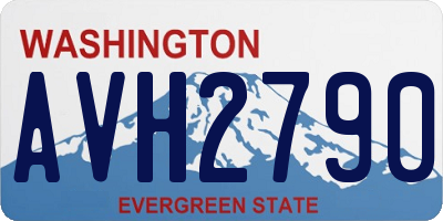 WA license plate AVH2790