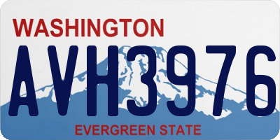 WA license plate AVH3976