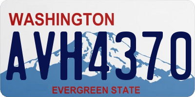 WA license plate AVH4370