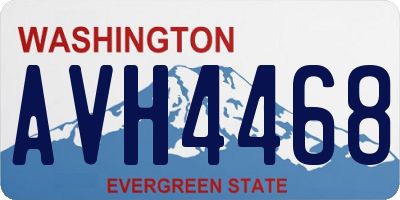WA license plate AVH4468