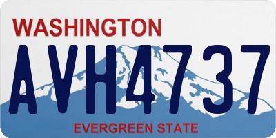 WA license plate AVH4737