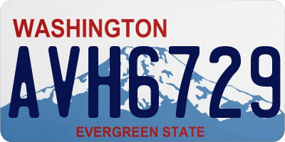 WA license plate AVH6729