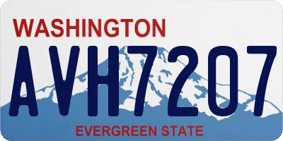 WA license plate AVH7207