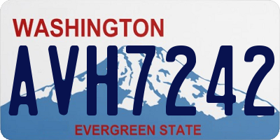 WA license plate AVH7242