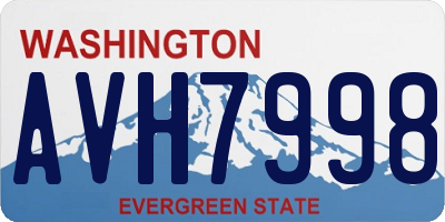 WA license plate AVH7998
