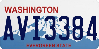 WA license plate AVI3384