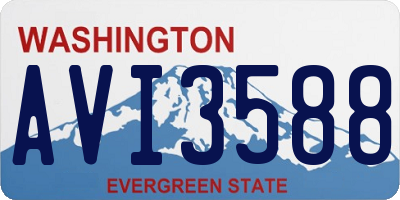 WA license plate AVI3588