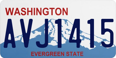 WA license plate AVJ1415