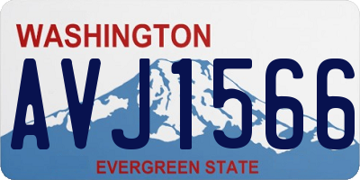 WA license plate AVJ1566
