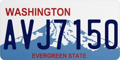 WA license plate AVJ7150