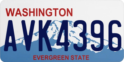 WA license plate AVK4396