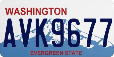 WA license plate AVK9677