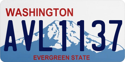 WA license plate AVL1137
