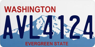 WA license plate AVL4124