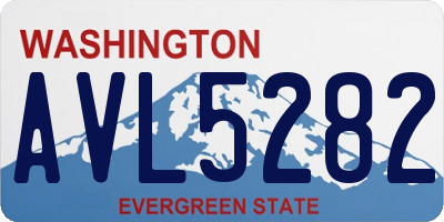 WA license plate AVL5282