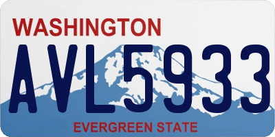 WA license plate AVL5933