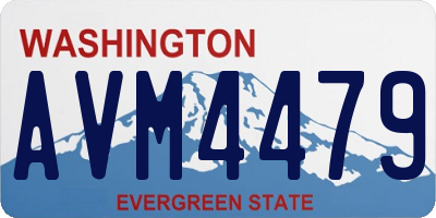 WA license plate AVM4479