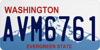 WA license plate AVM6761