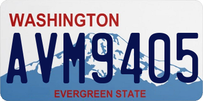 WA license plate AVM9405