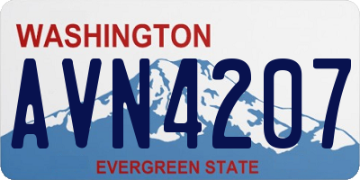 WA license plate AVN4207