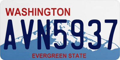 WA license plate AVN5937